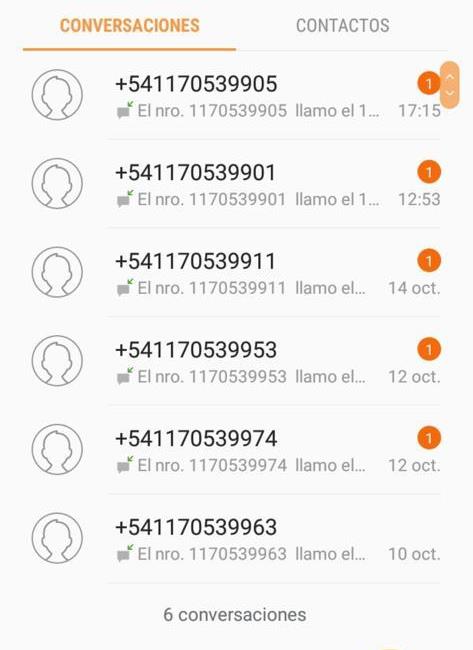 numero que no hay que atender