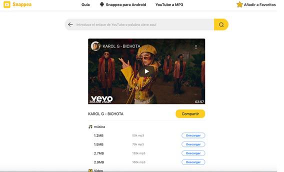 snappea descargar videos