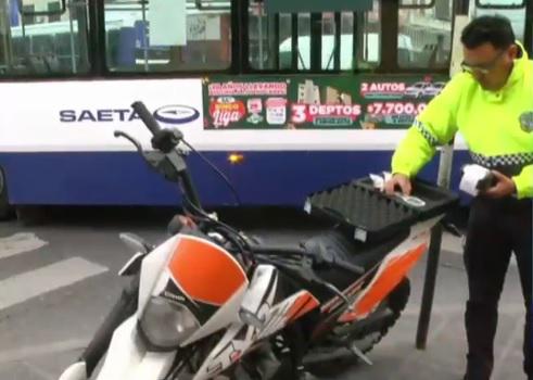 choque colectivo moto