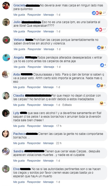 Incidentes En Las Carpas Los Saltenos Quieren Que Se Cierren informate salta