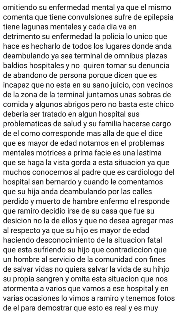 ramiro montiver joven duerme calle