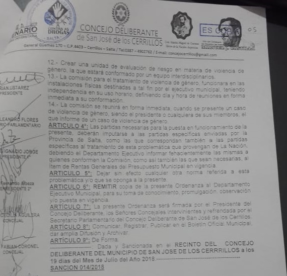 cerrillos violencia de genero