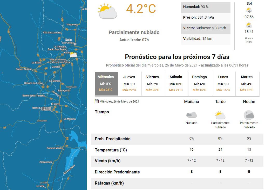 clima miercoles 26