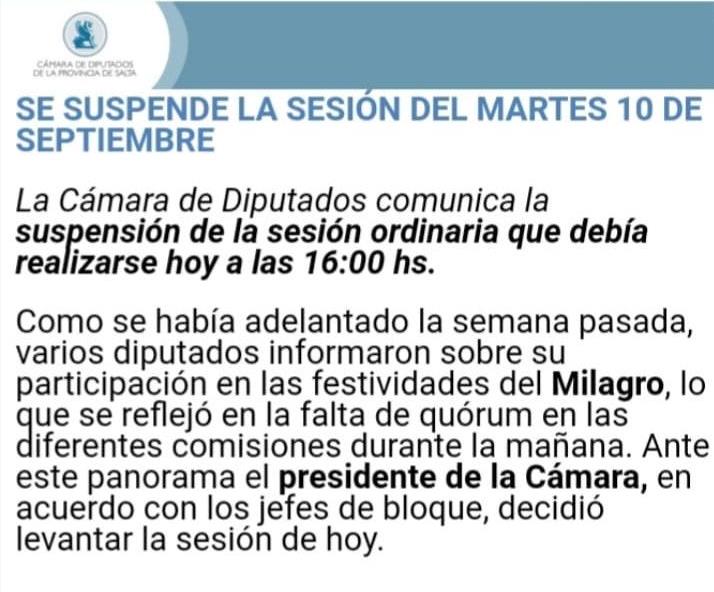 Sin sesion diputados