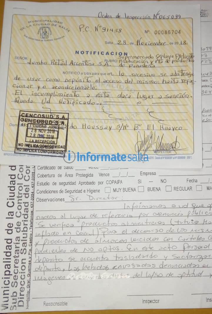 inspeccion en el vea