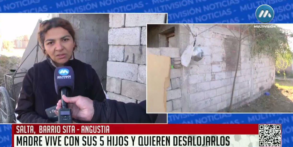 desalojo madre con 5 hijos