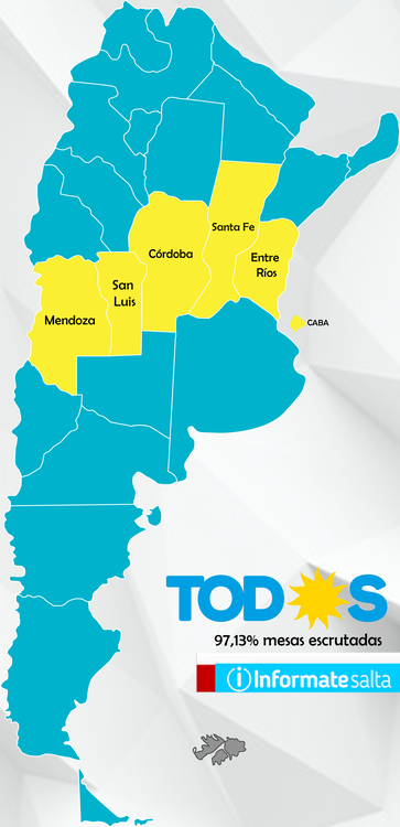 MAPA ARGENTINA ELECCIONES NAC 2019