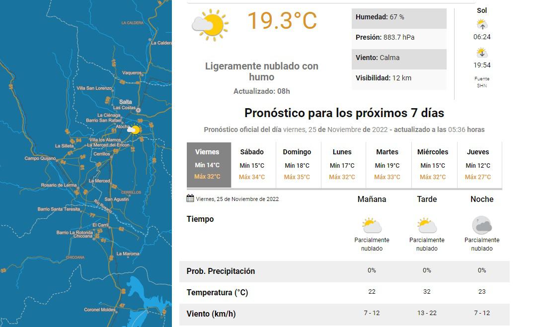 clima viernes 25