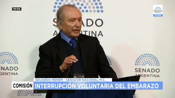 eduardo menem- senado aborto