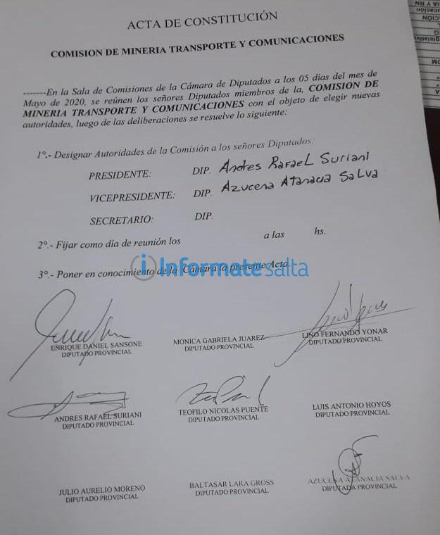 suriani polemica comision acta 
