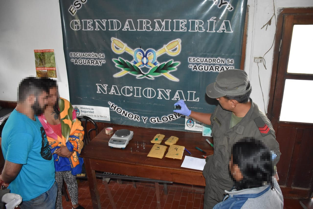 2 kilos de cocaína Aguaray