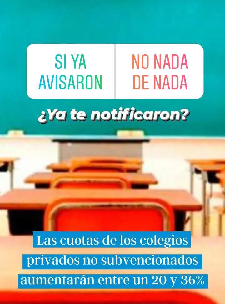 encuesta cuotas colegios
