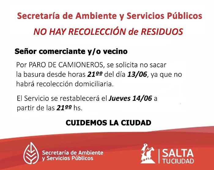 paro nacional - recoleccion de basura