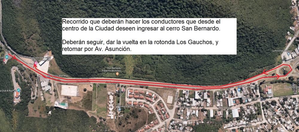 nuevo acceso al cerro San bernardo 