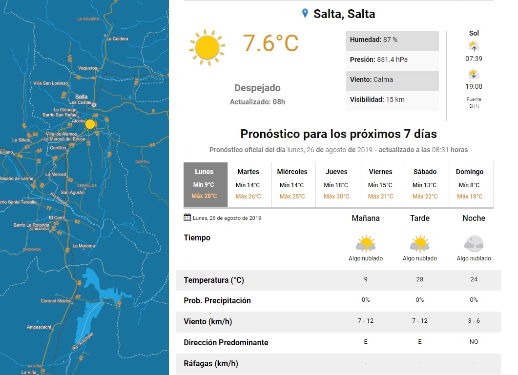 clima lunes 26