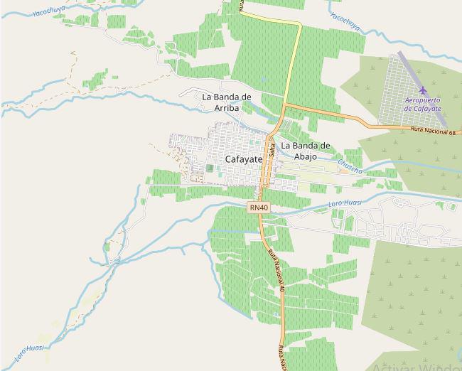 mapa Cafayate