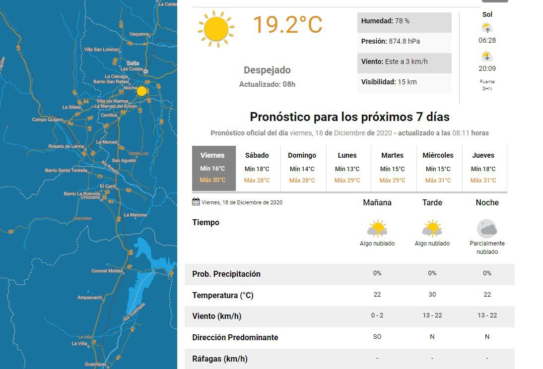 clima viernes 18