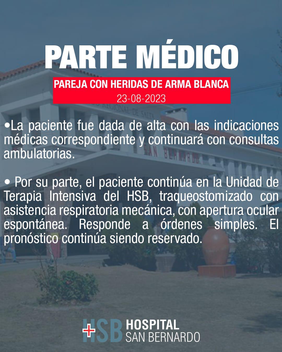 parte médico pareja motel