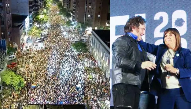 Multitudinario Cierre De Javier Milei En C Rdoba Con Bullrich Llam A