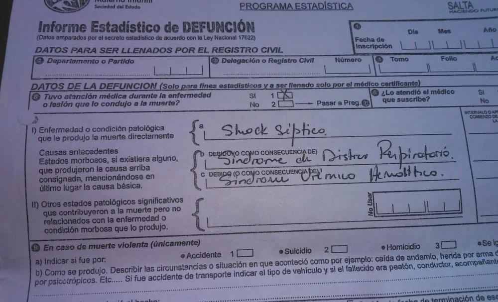 nene murió en La Merced