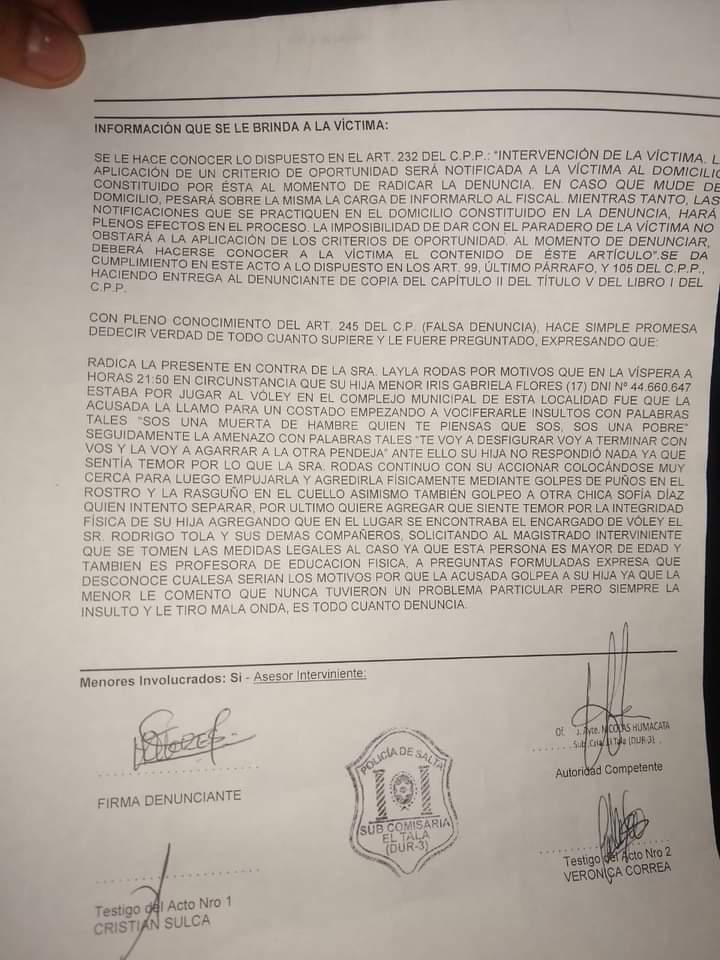 Denuncia agresión docente