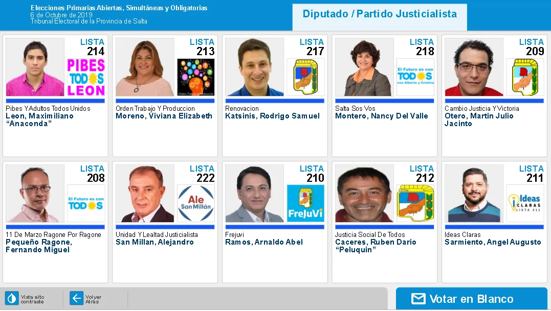 interna PJ elecciones 2019