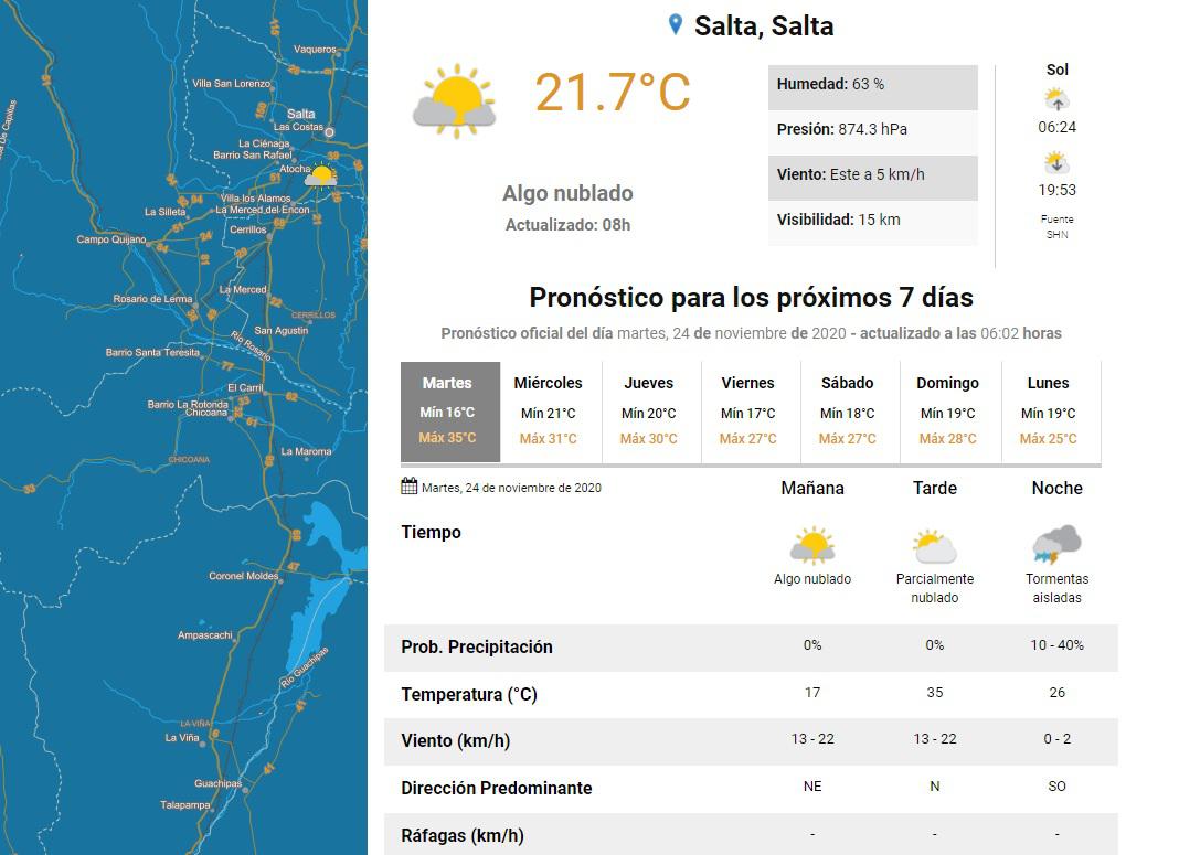 clima martes 24