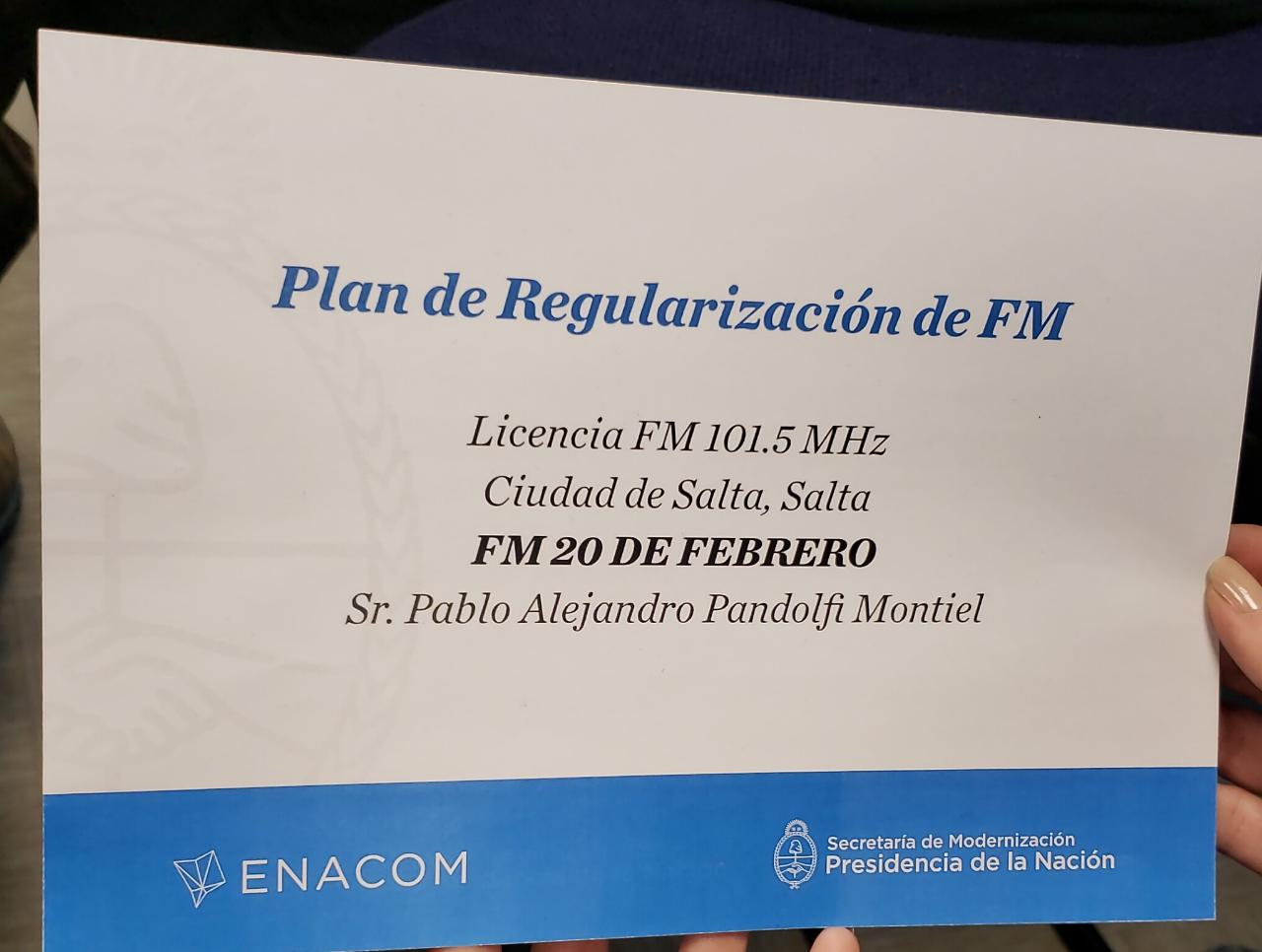 licencia fm 20