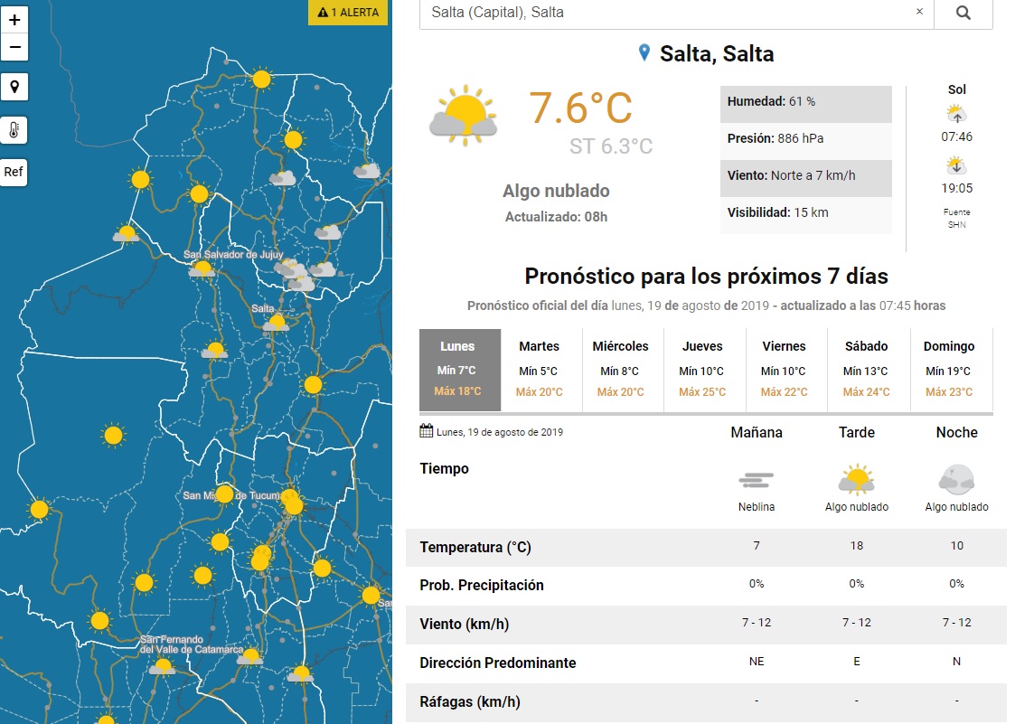clima lunes 19