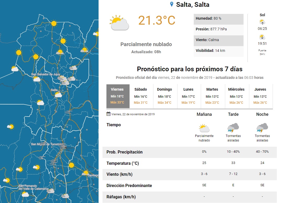 clima viernes 22