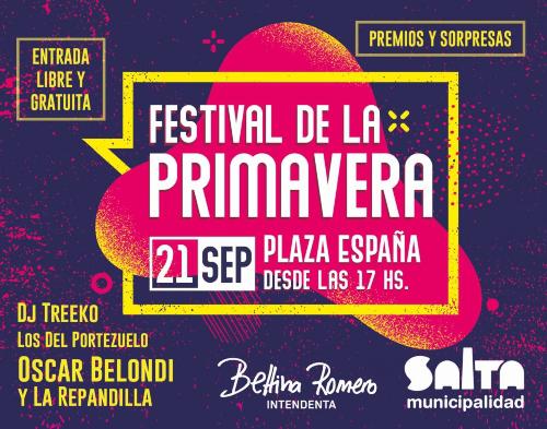 Con un festival gratuito, la Municipalidad festejará la llegada de la Primavera