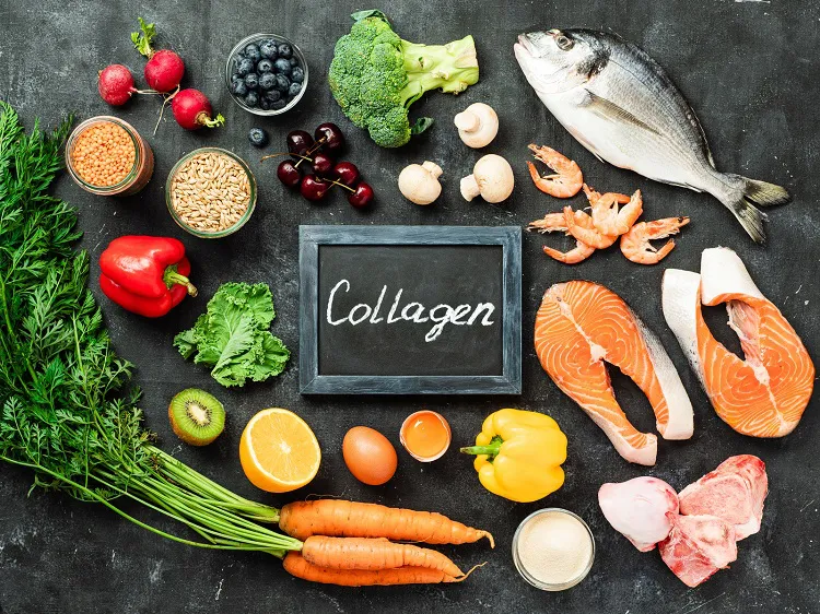 28144090_collagen-in-food-concept-top-view