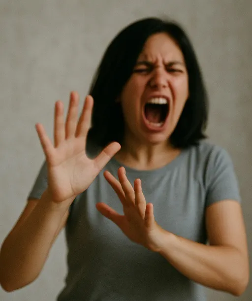 mujergritando