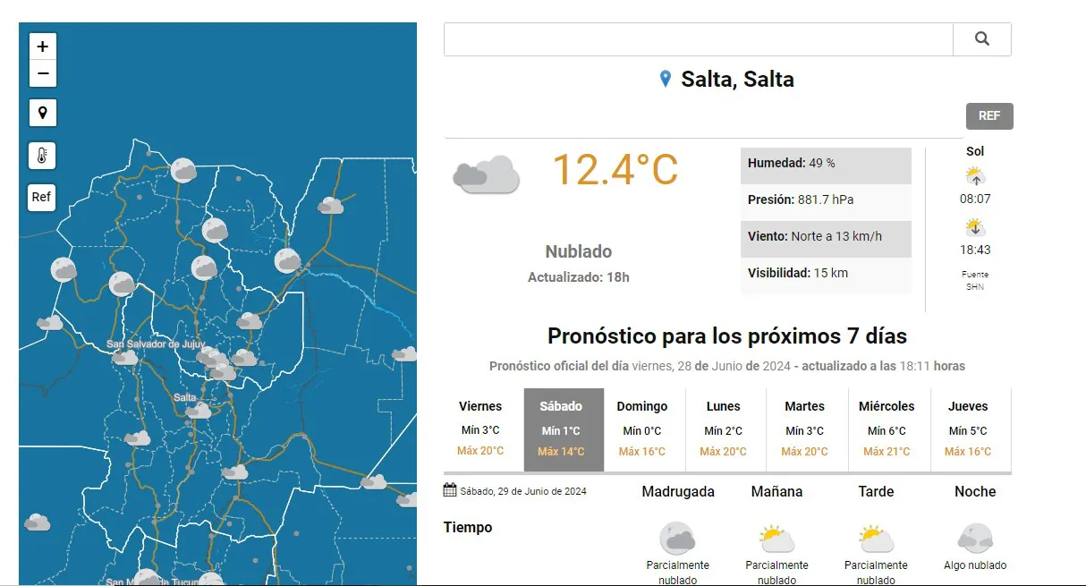 Tiempo en Salta
