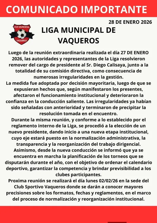 liga municipal de vaqueros