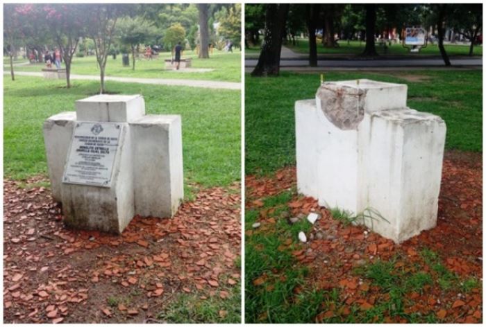 vandalizado -monolito-de-las-estrellas-amarillas-en-salta