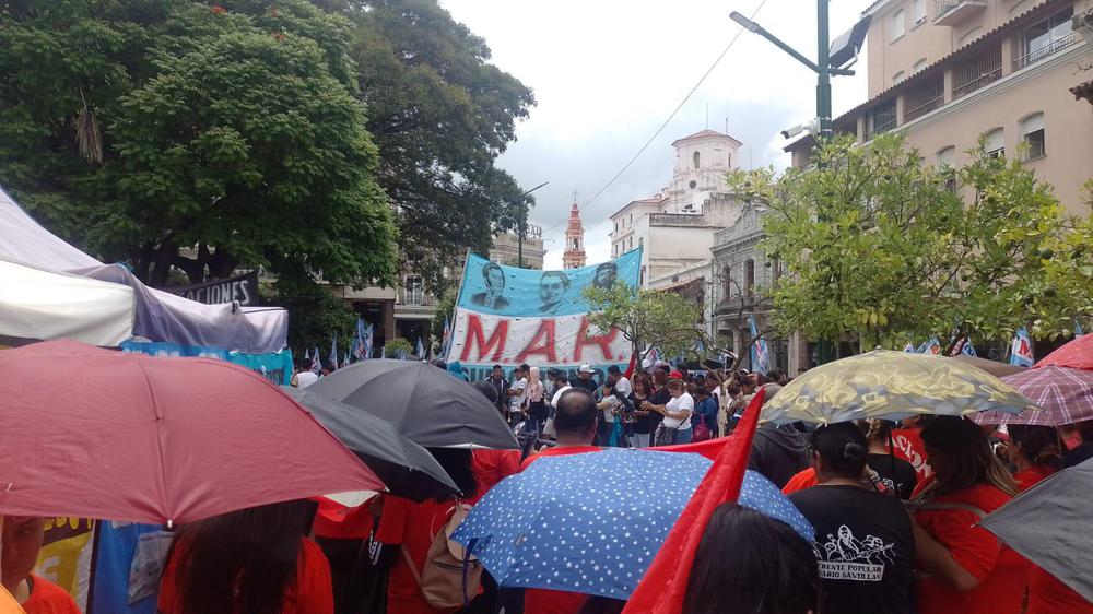 Manifestación plaza 9 de julio