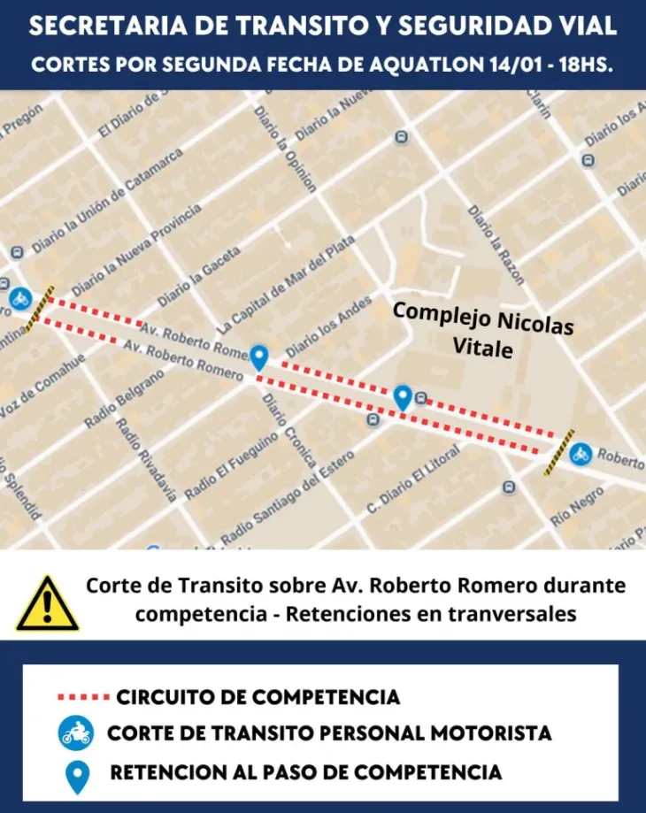 Cortes de calle nicolás vitale