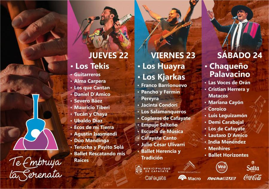 La Serenata A Cafayate Confirmó Su Cartelera