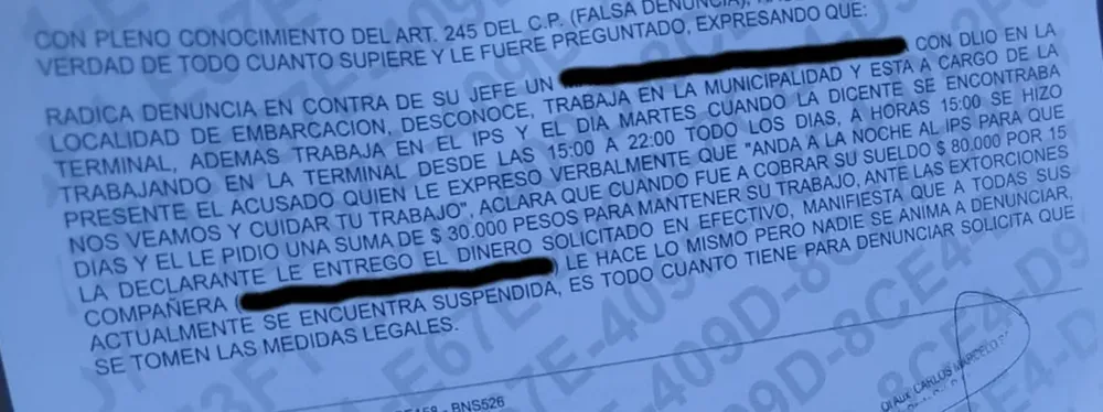 denuncia embarcacion