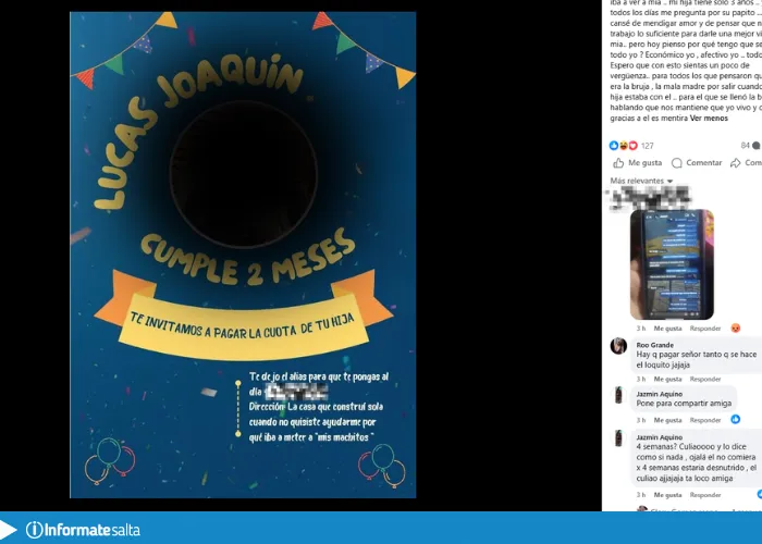 escrache cuota alimentaria