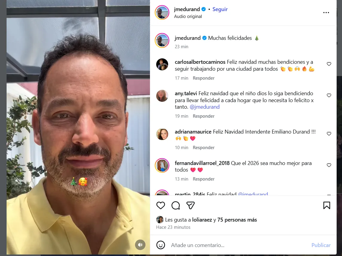 emiliado durand intendente capital saludo navidad