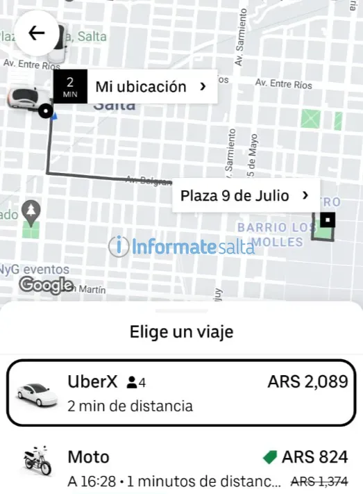 Costos de Uber