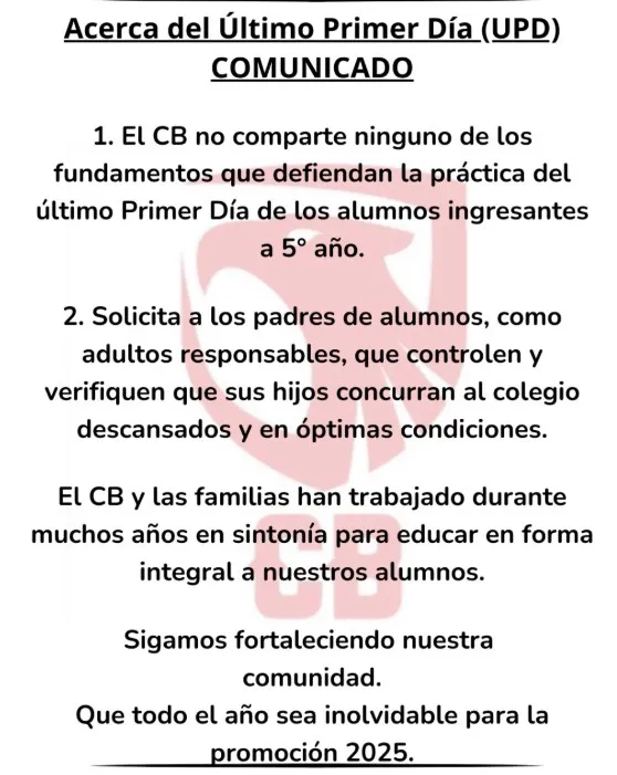 UPD colegio belgrano