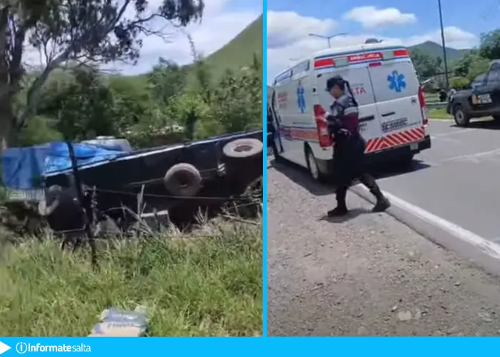 accidente camión vuelco salta