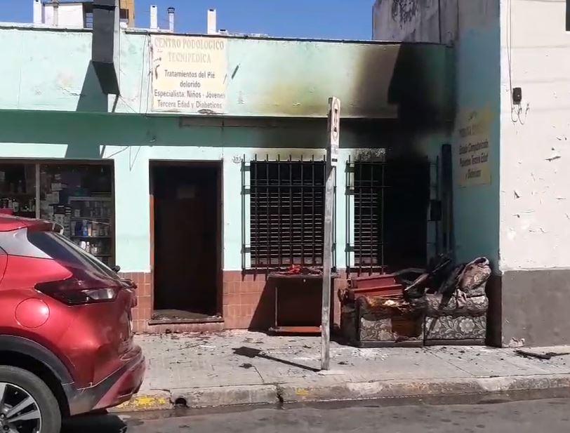 incendio en centro podológico