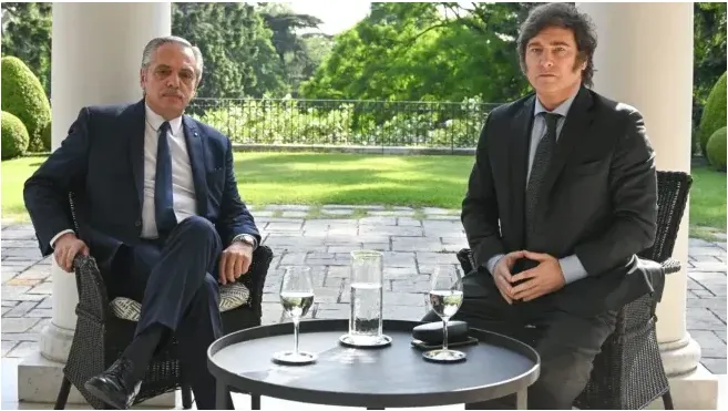 Milei y Alberto Fernández