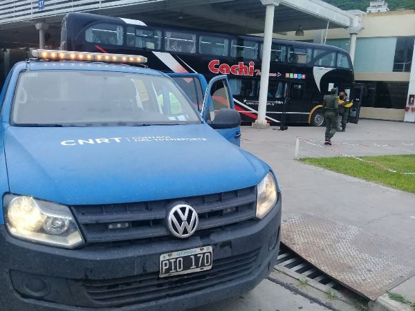 Vehículo retenido en la terminal