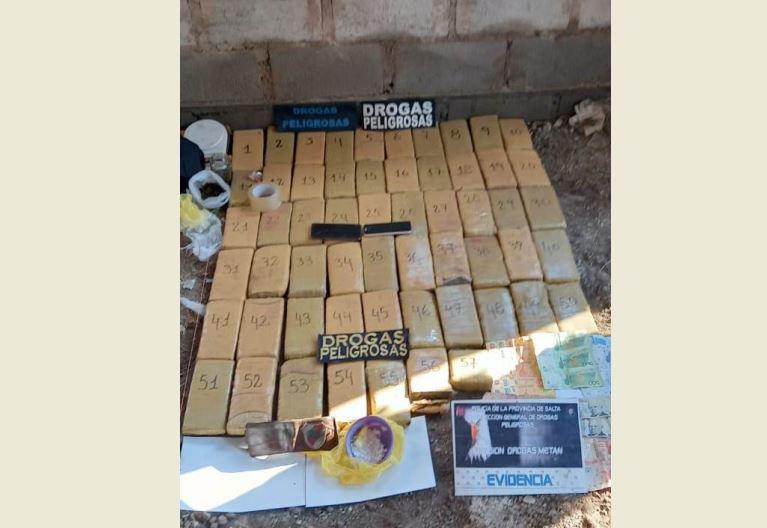 secuestro droga en Metán