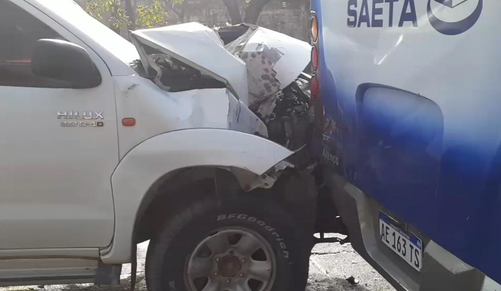 siniestro colectivo camioneta